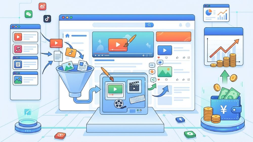 新手如何通过搬运+二创实现网站盈利(2026实操指南) 新手如何通过搬运+二创实现网站盈利(2026实操指南)